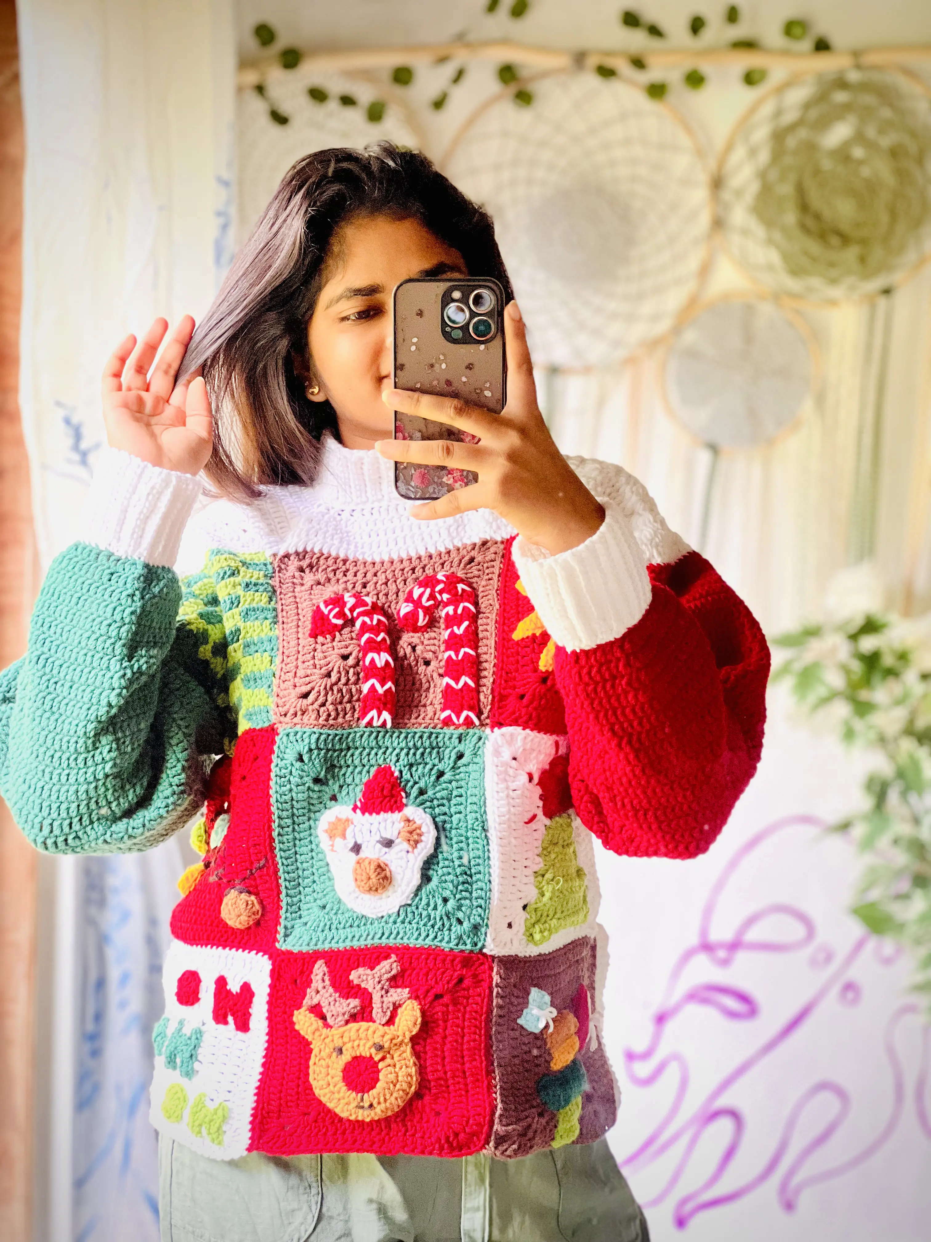 Christmas crochet sweater