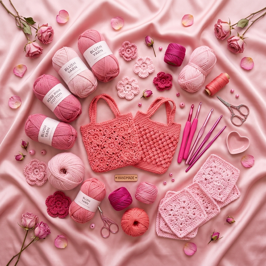 Shainy Creations handmade crochet craft flat-lay